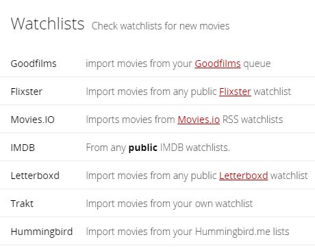 couchpotato watchlists